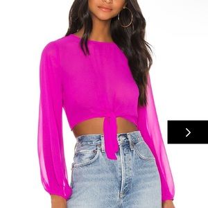 Jemma tie front shirt -superdown